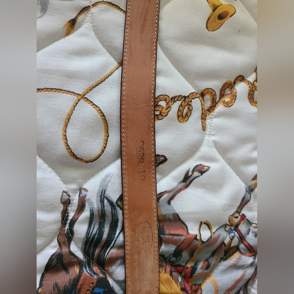 Womens 80s Leather Western Belt - Picture 5 of 5